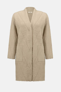 Joseph Ribkoff - Feather Yarn Sweater Knit Coat