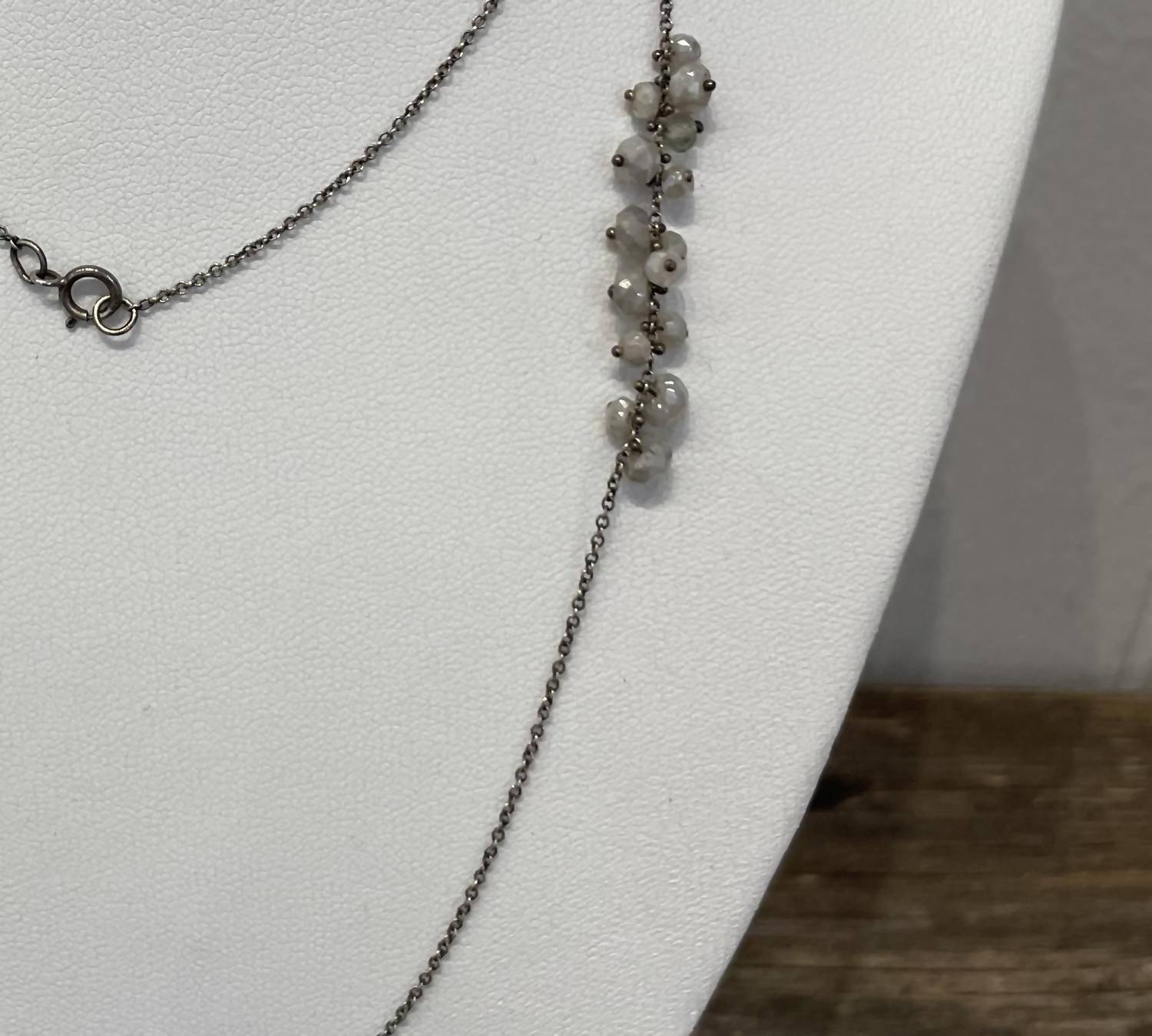 Carol Workinger Studio - Small Rutilated Qtz Rosecut Necklace - 17-18"