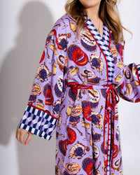 Printfresh - Champagne And Caviar Eco Satin Robe