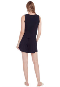 I Love Tyler Madison - Elowee Solid Vegan Silk Pleated Skort