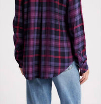Rails Hunter Shirt in aubergine magenta - women's shirt - alternate view
