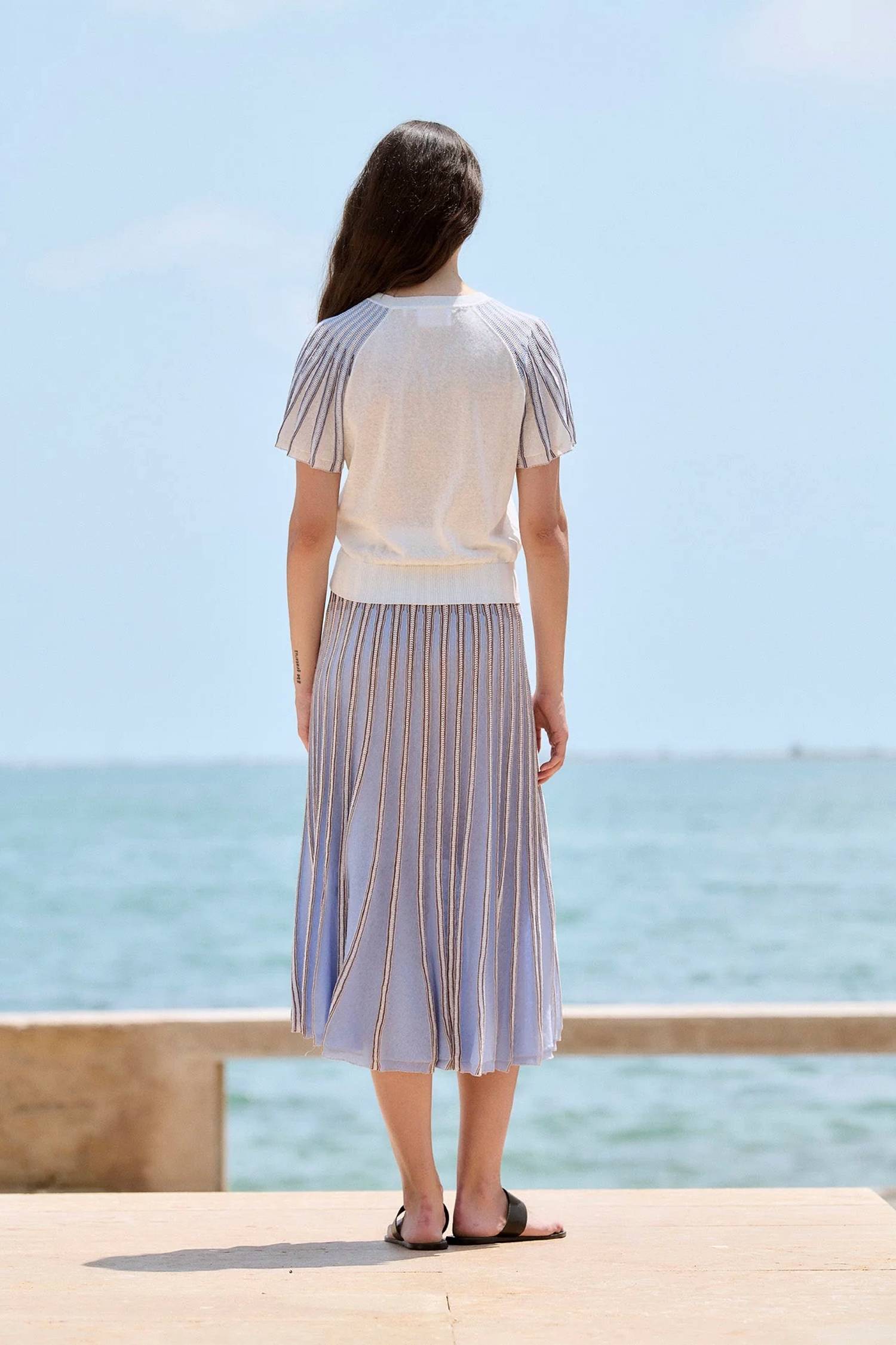 Sita Murt - Striped Radical Knit Skirt