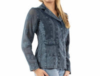 Scully - Embroidered Cotton Blazer