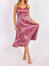 Sage The Label - Floral Glow Fitted Bodice Midi Dress