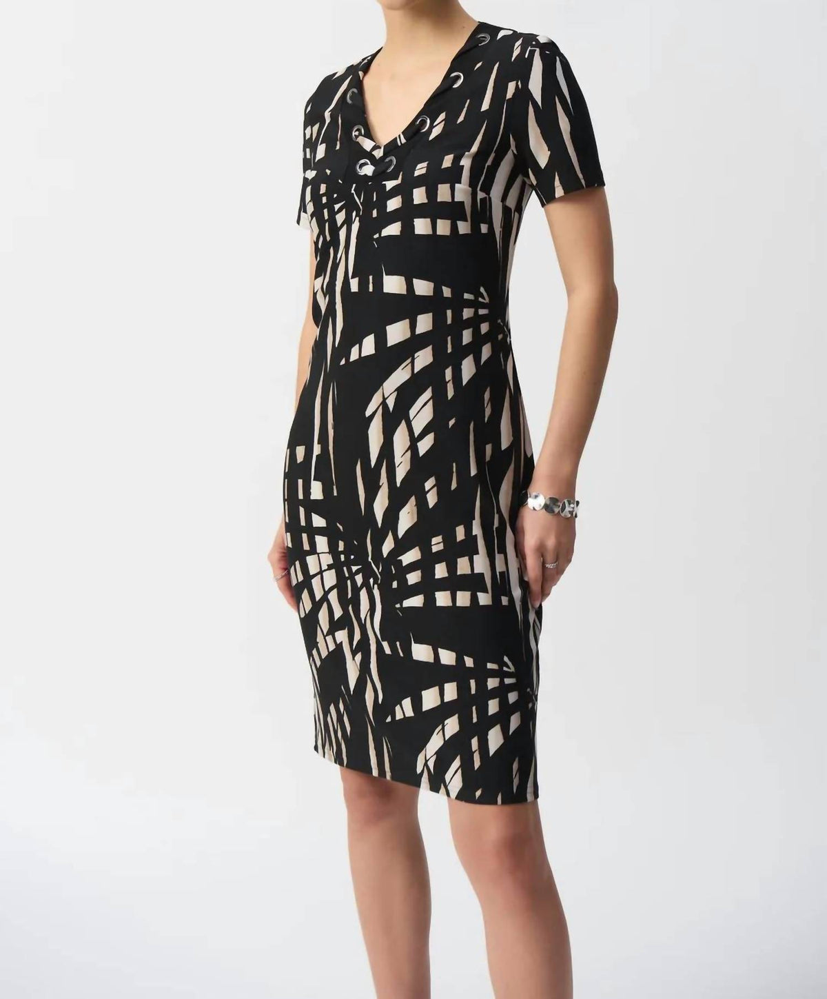 Joseph Ribkoff - Tropical Print Silky Knit Shift Dress
