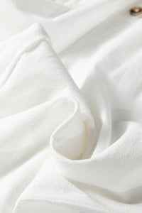 66Disco - Elastic Waist Button Pleated Detail Wide Leg Pants