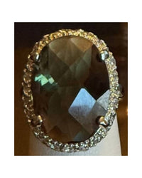 P & K Jewelry - Women's Large Cubic Zirconia Ring