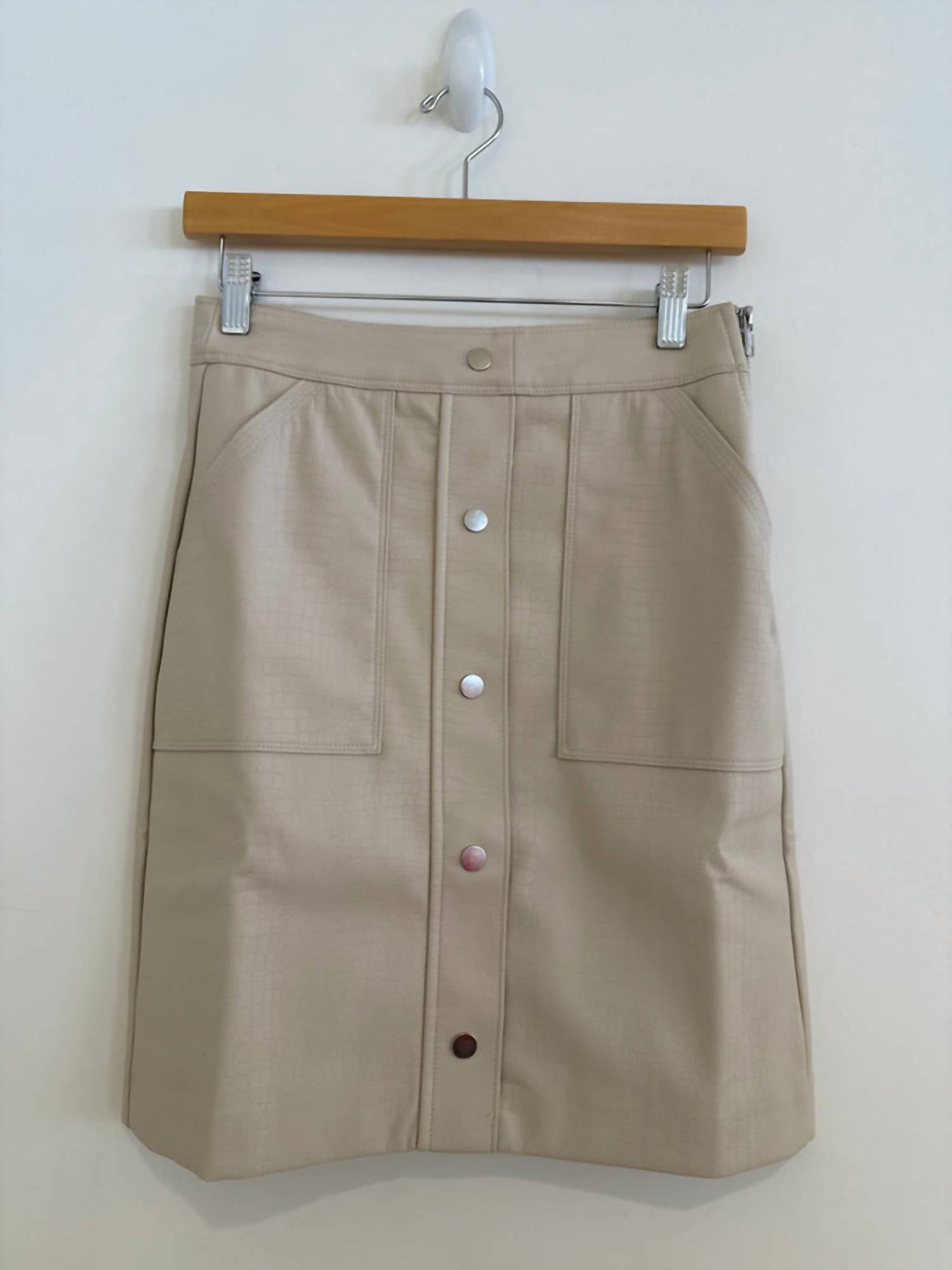 Melissa Nepton - Women's Russi Faux Leather Texture Mini Skirt