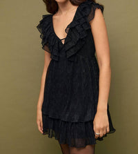 Minkpink - Greta Plisse Lurex Mini Dress