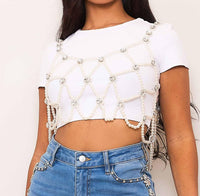 Vibrant M.I.U - Pearl Jewel Overlay Top
