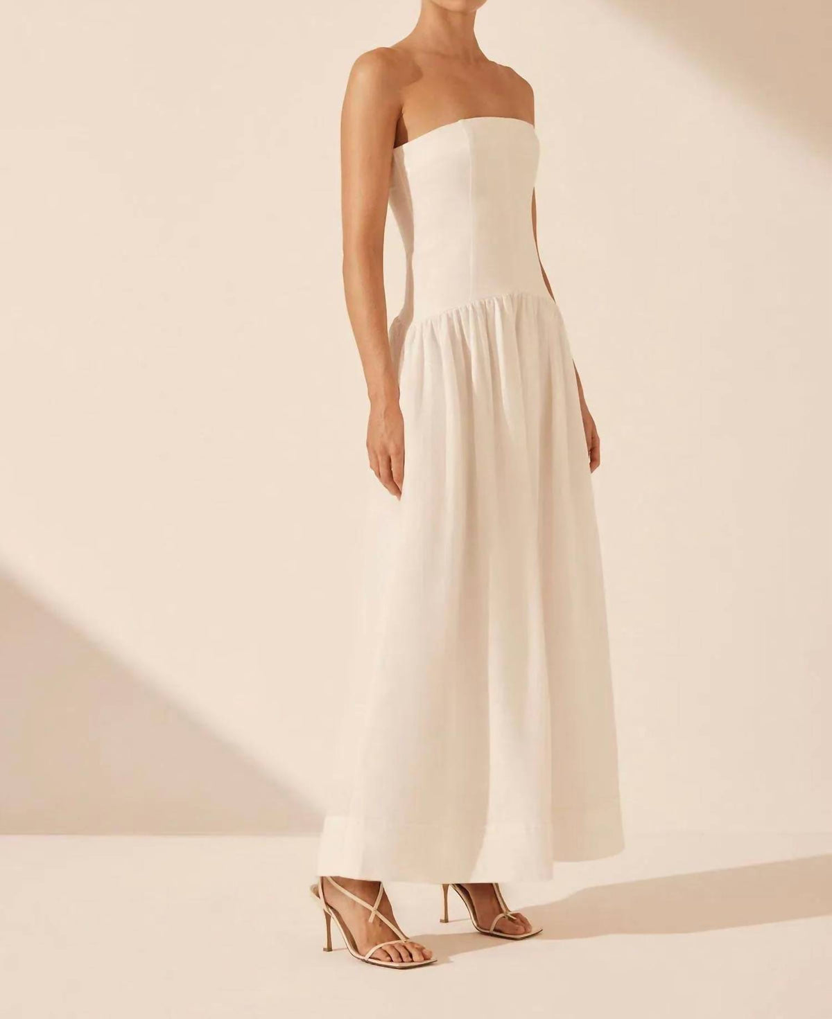 Shona Joy - Strapless Panelled Maxi Dress