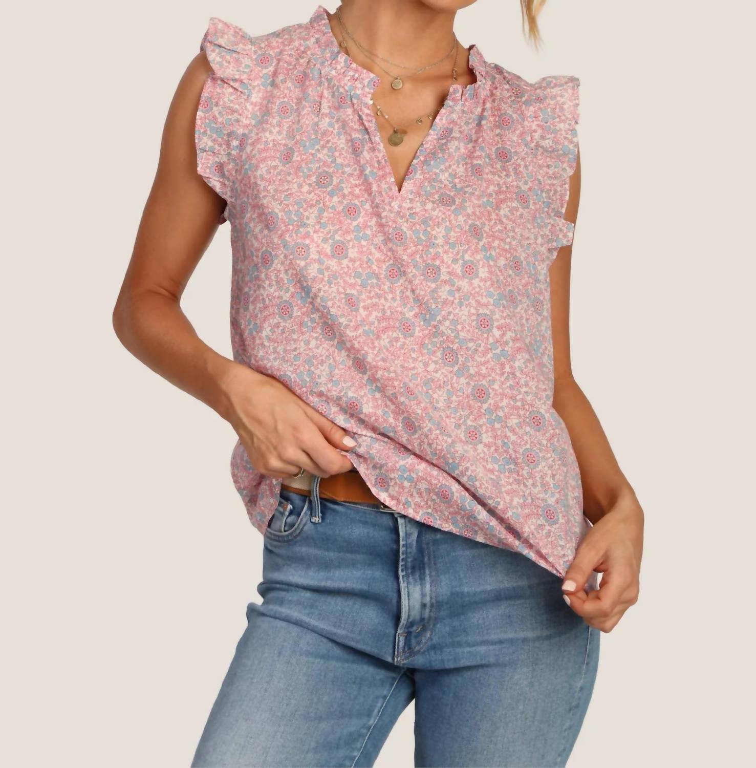 Dylan - Milly V-neck Top