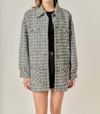 English Factory - Nora Tweed Shacket