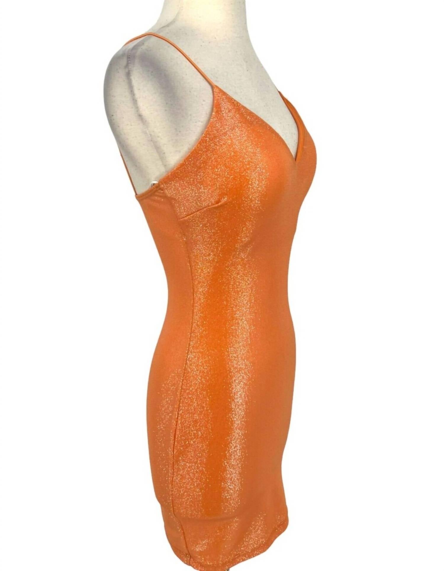 METALLIC BODYCON MINI DRESS