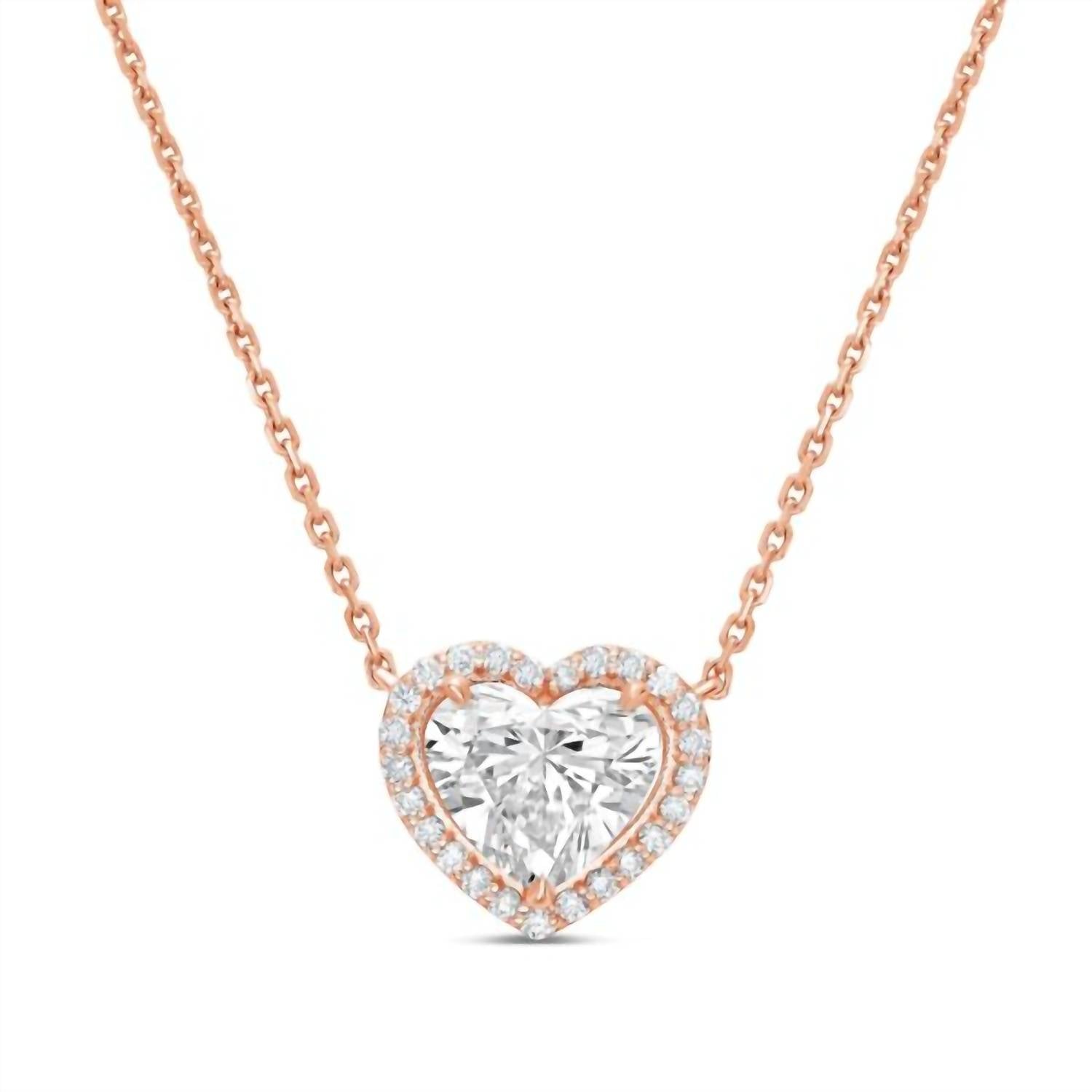 Diana M Jewels - Women's Heart Lab-Grown Diamond Pendant Necklace (15.00 Ct) - Grand