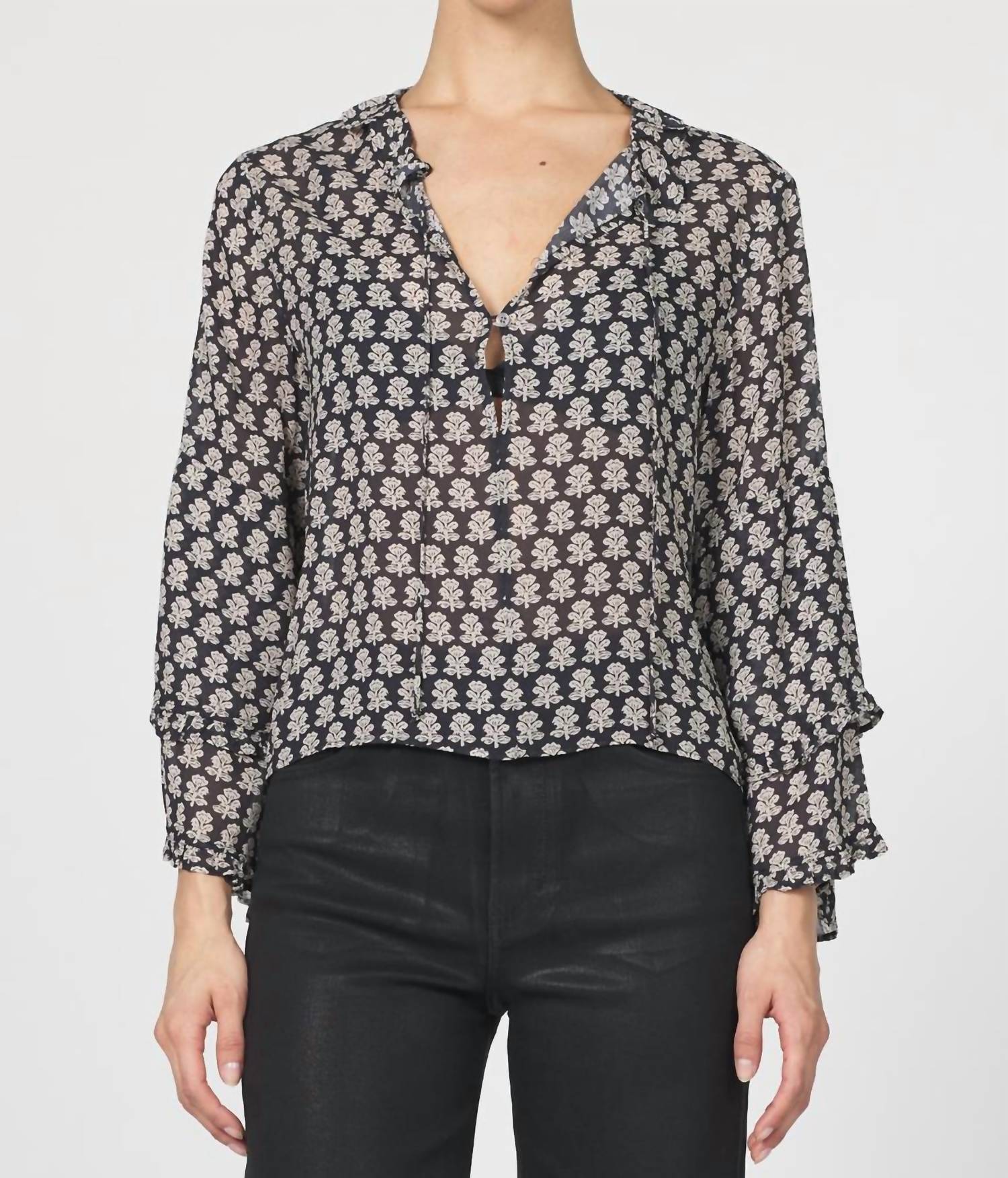 Dear John Denim - Printed Ruffle Blouse