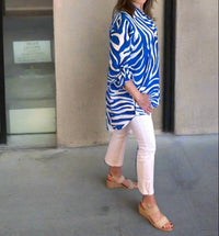 Loowie - Zebra Stripe Print Shirt