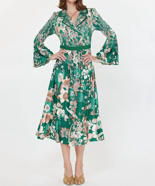 Current Air - Floral Pleated Midi Dress