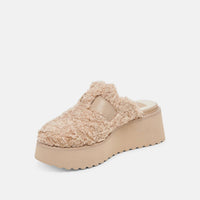 Dolce Vita Women's Lelani Plush Platform Clogs in natural - women's shoe - alternate view