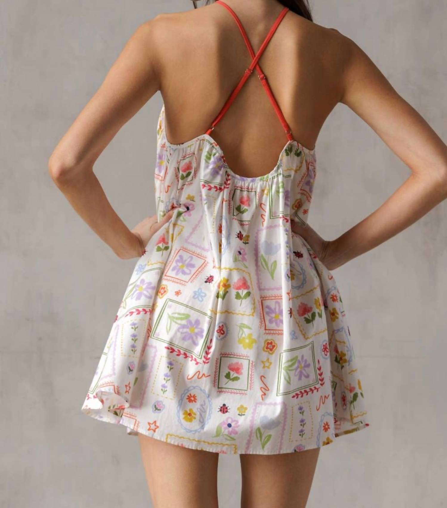 Storia - Floral Print Halter Dress