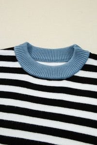 Shewin - Striped Color Block Sweater