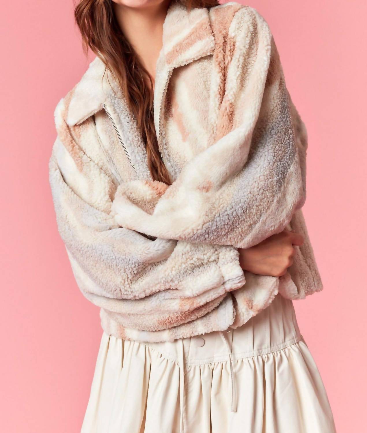 Peach Love - CICELY SHERPA JACKET