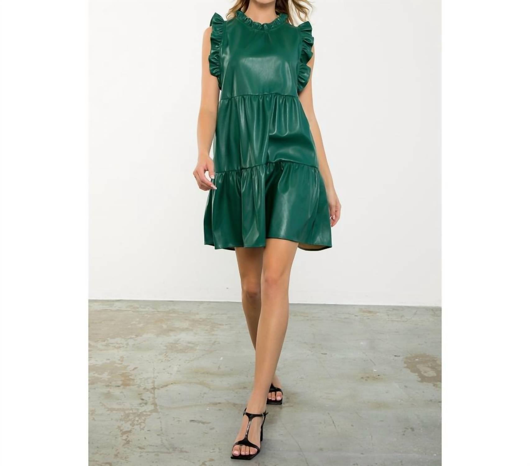 Thml - Ruffle Sleeve Leather Dress