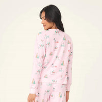 Pj Salvage - Peace And Pawlidays Dog Print Long Sleeve Top