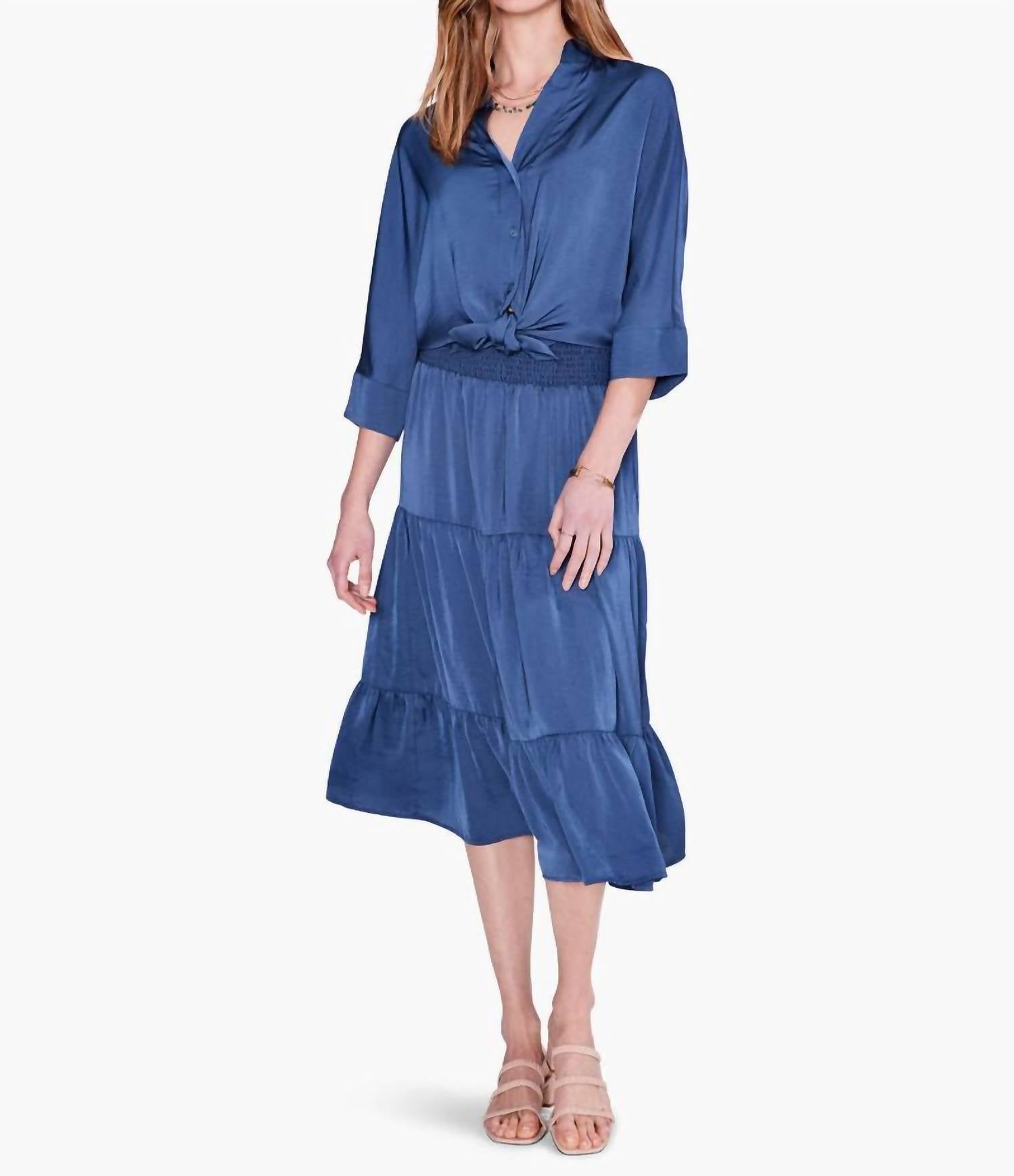 Soft Drape Tiered Skirt