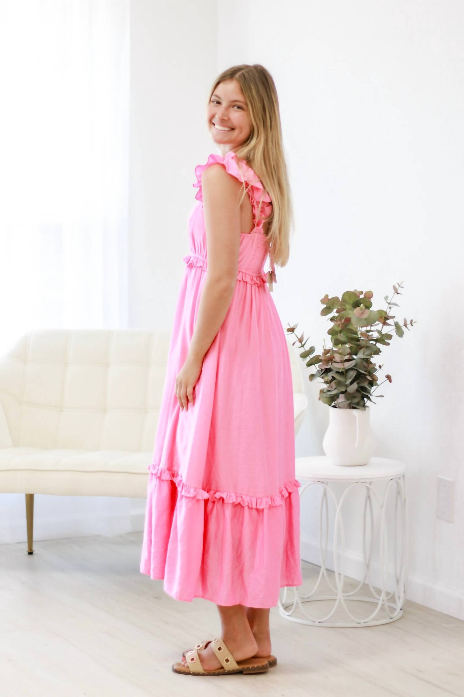Blu Pepper - Ruffle Maxi Dress