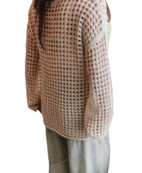 Blu Pepper - Seaside Crochet Crew Neck Sweater