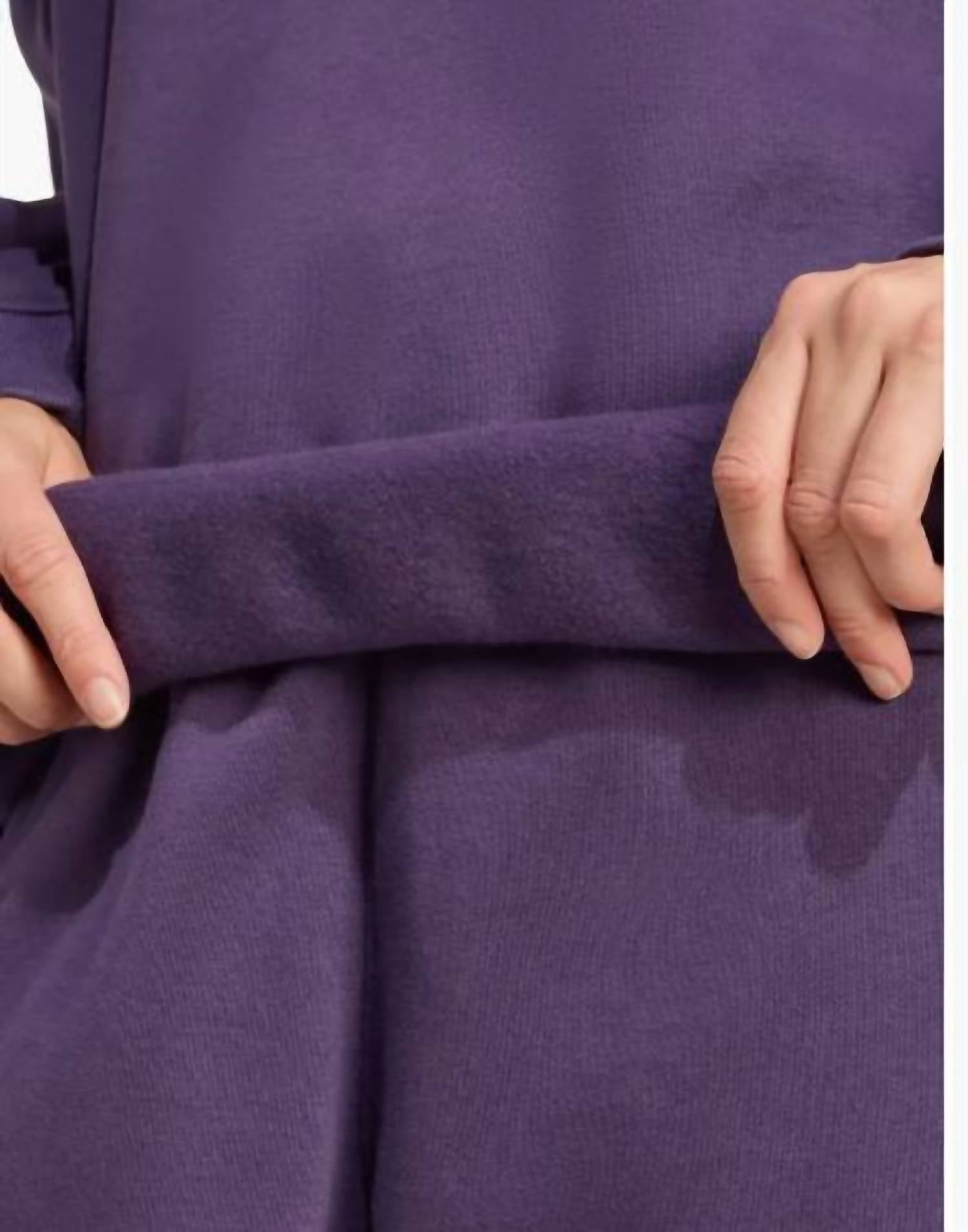 adidas Essentials Oversized Crew Sweatshirt in purple - women's top - detail view