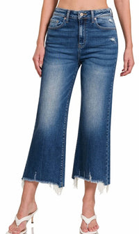 Zenana - Dark Wash Crop Jeans