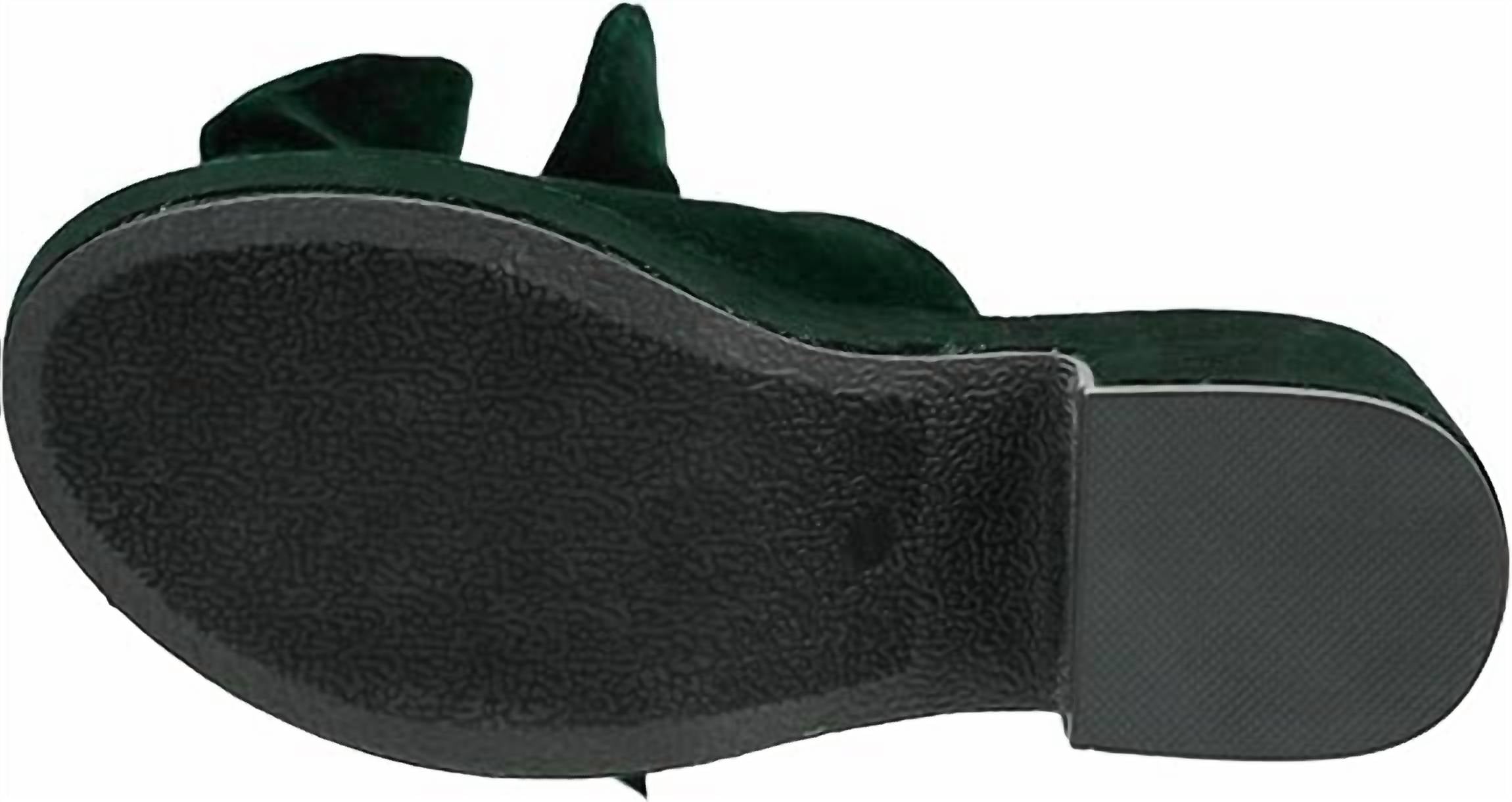 Corkys Footwear Women's Put A Bow On It Velvet Heeled Sandal in green - women's heels - view 6