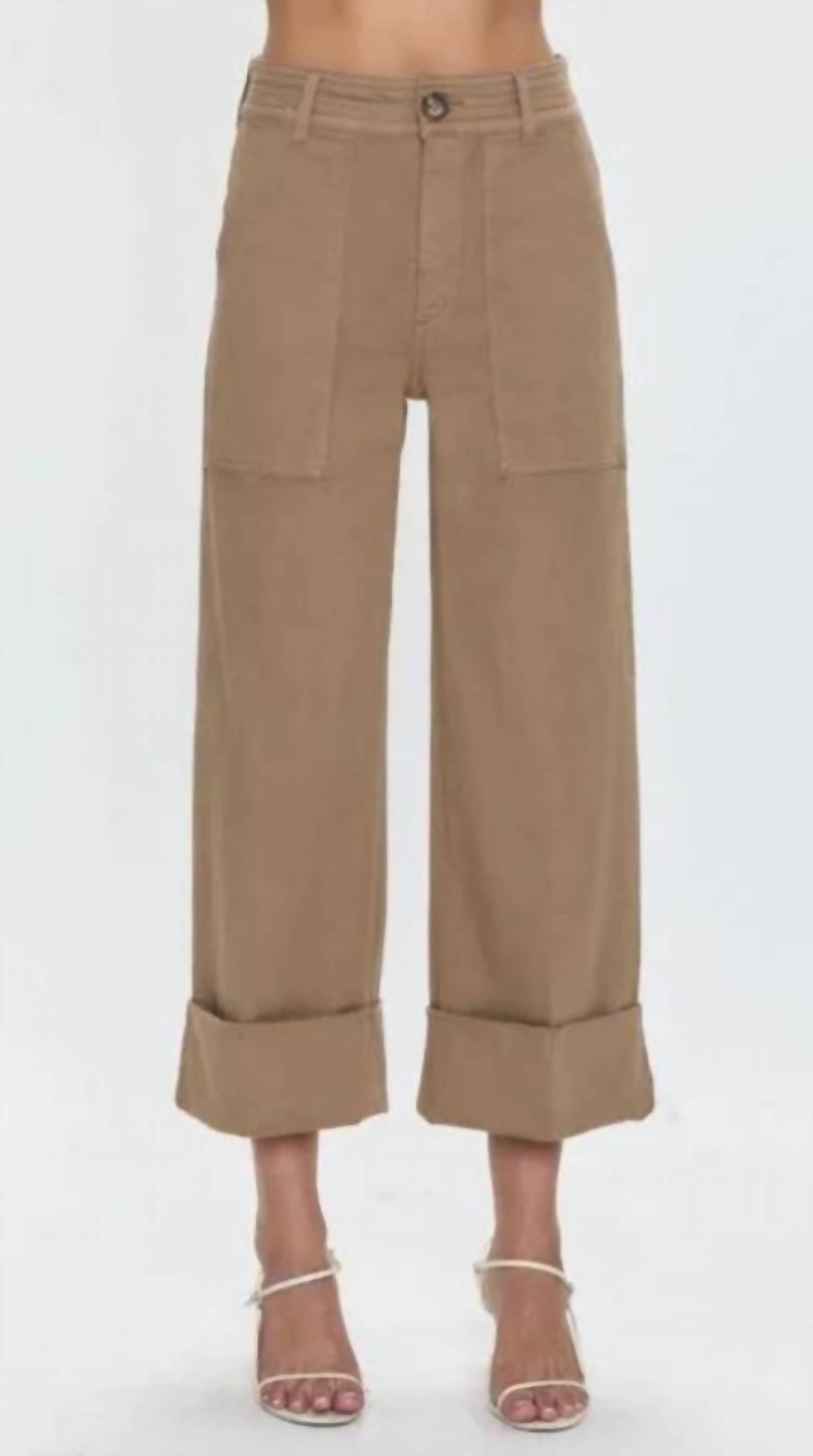 Pistola - Maya Cuffed Hem Wide Leg Pants