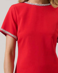 Sugarlips - Kaitlyn Rhinestone Shift Mini Dress