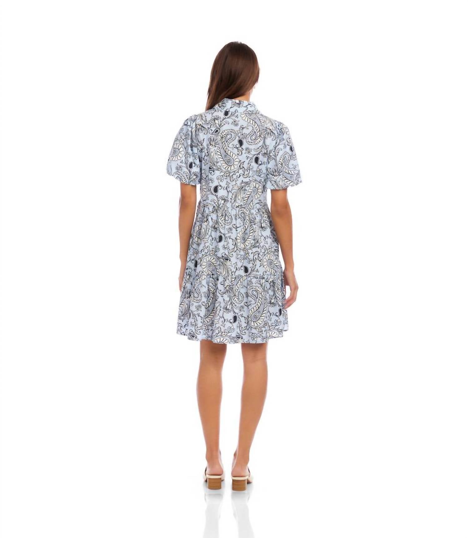 Karen Kane - Puff Sleeve Tiered Shirtdress