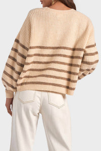 Elan - Striped V-neck Cardigan
