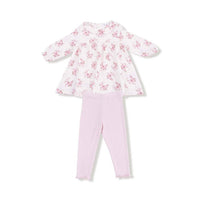 Angel Dear - Girls Belle Rosette Dot Dress & Legging Set