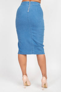 Denim Blvd - Renee Crop Top And Skirt Set