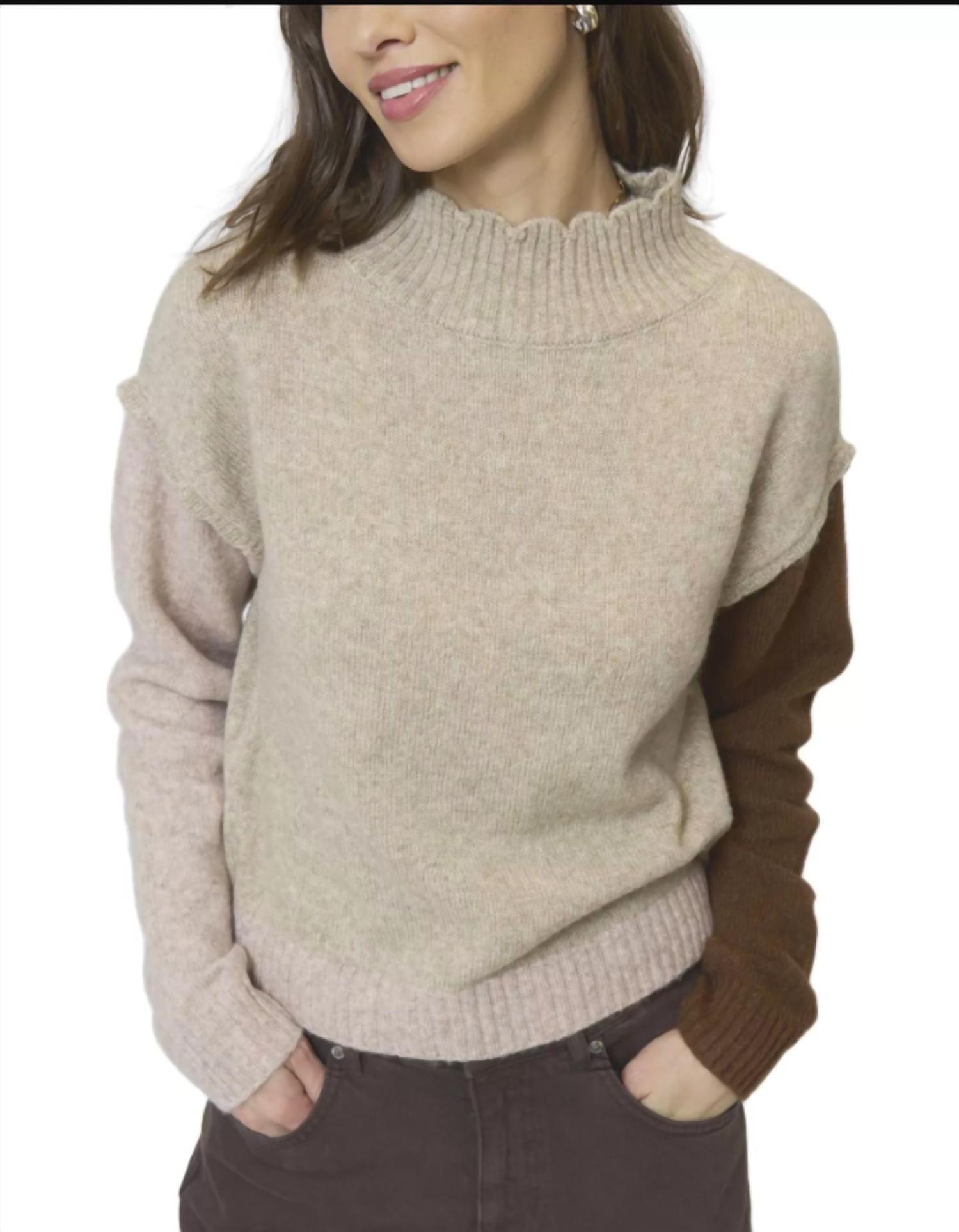 Central Park West - Olivia Ruffle Turtleneck Top