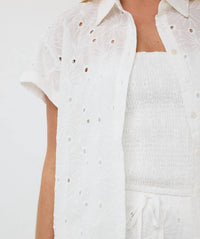 Esqualo - Flower Embroidery Blouse