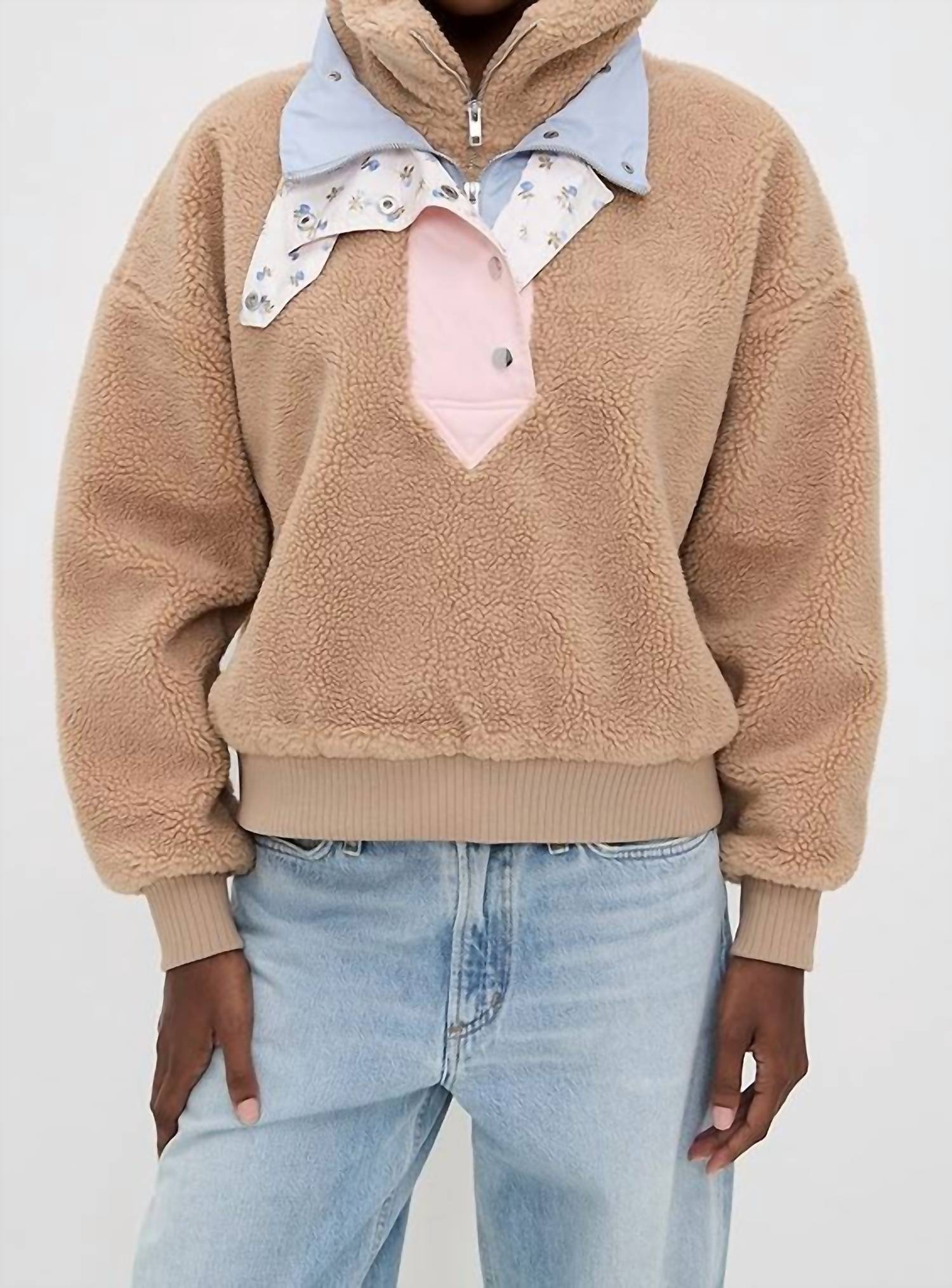 Lil Lemons By For Love And Lemons - Caitlyn Sherpa Pullover Sweater