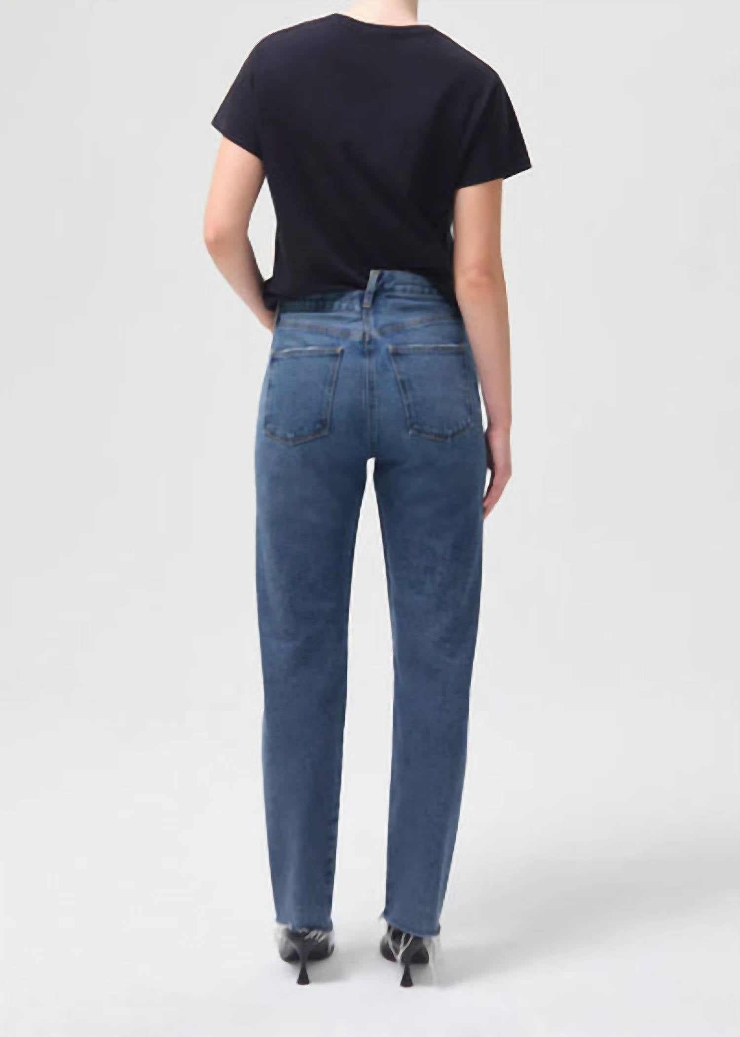 AGOLDE Criss Cross Straight Jean in range - women's jeans - detail view