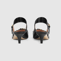 Gucci - Women's Decollete Leather Slingback Pump