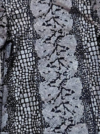 Petit Pois By Viviana G - Snake Patterned Mesh Turtle Neck Sleeve