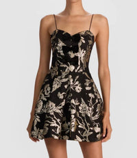 Alice + Olivia - Daniela Bow Front Mini Dress
