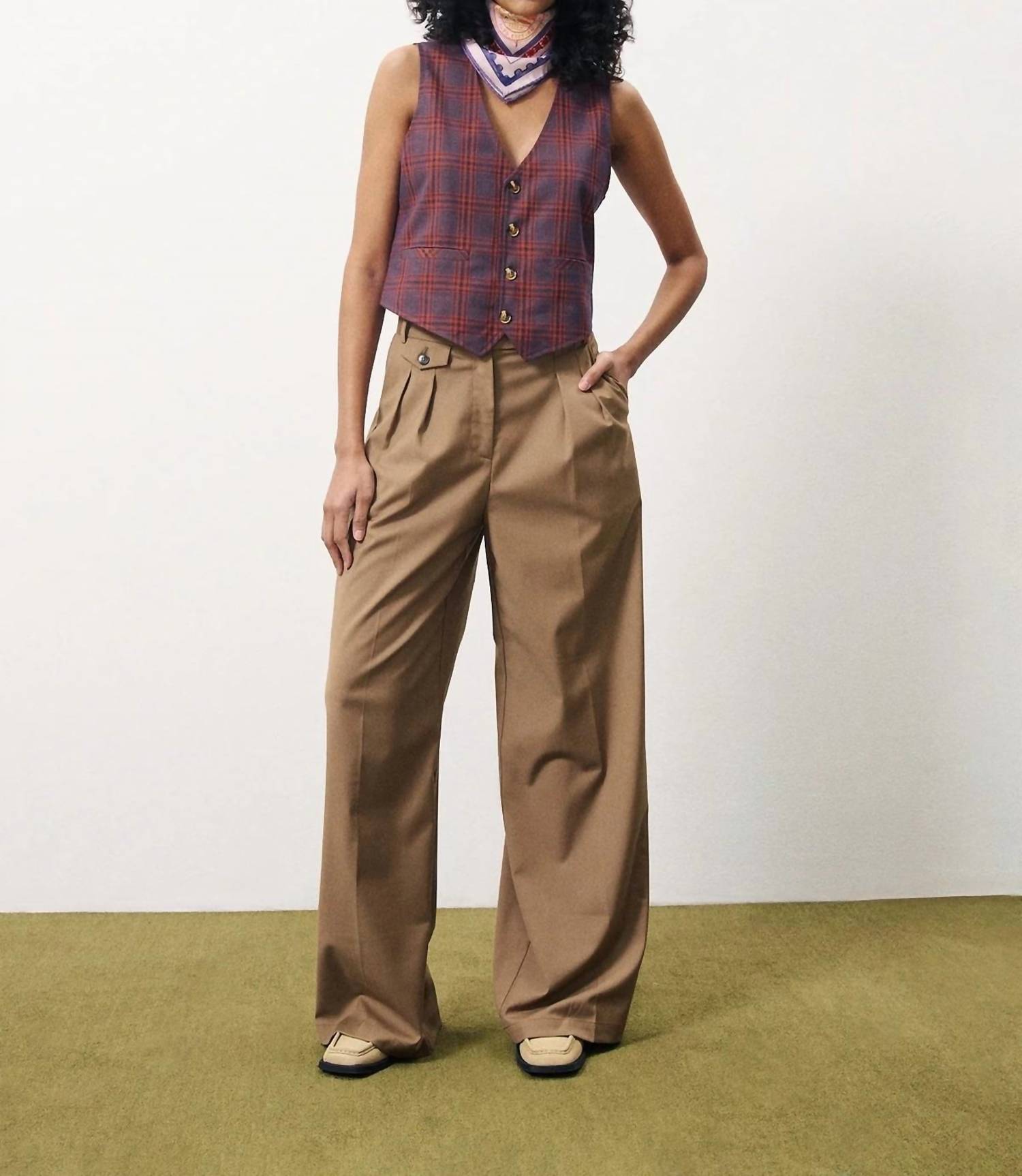 Frnch - PRINT ALIX BUTTON-FRONT VEST