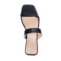 CHINESE LAUNDRY Women's Deana Leather Slide Sandal in black - women's sandal - detail view