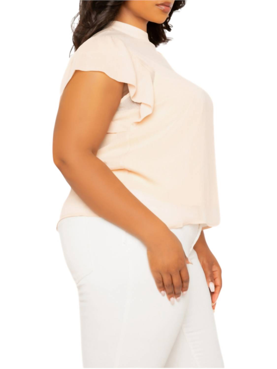 Buxom Curvy - Baige Top - Plus